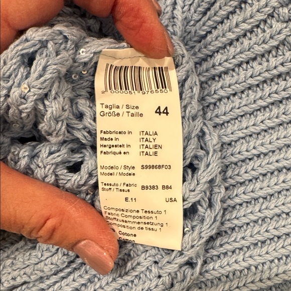 Peserico Light Blue Open-Knit Sweater - Picture 6 of 6